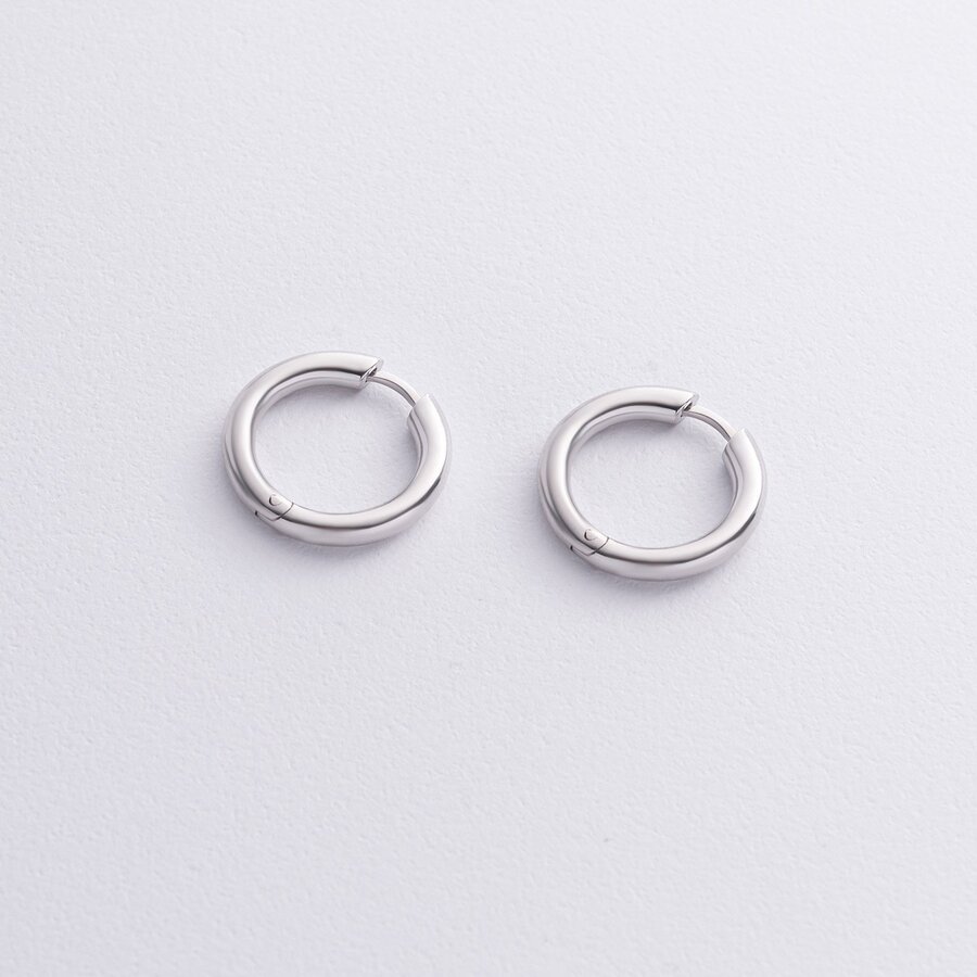 Серьги - кольца в серебре 7206