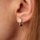 Золотые серьги с фианитами с07295