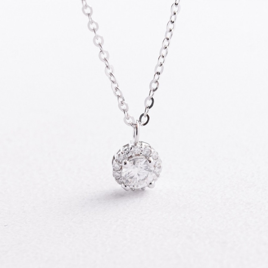Серебряное колье с фианитами 181388