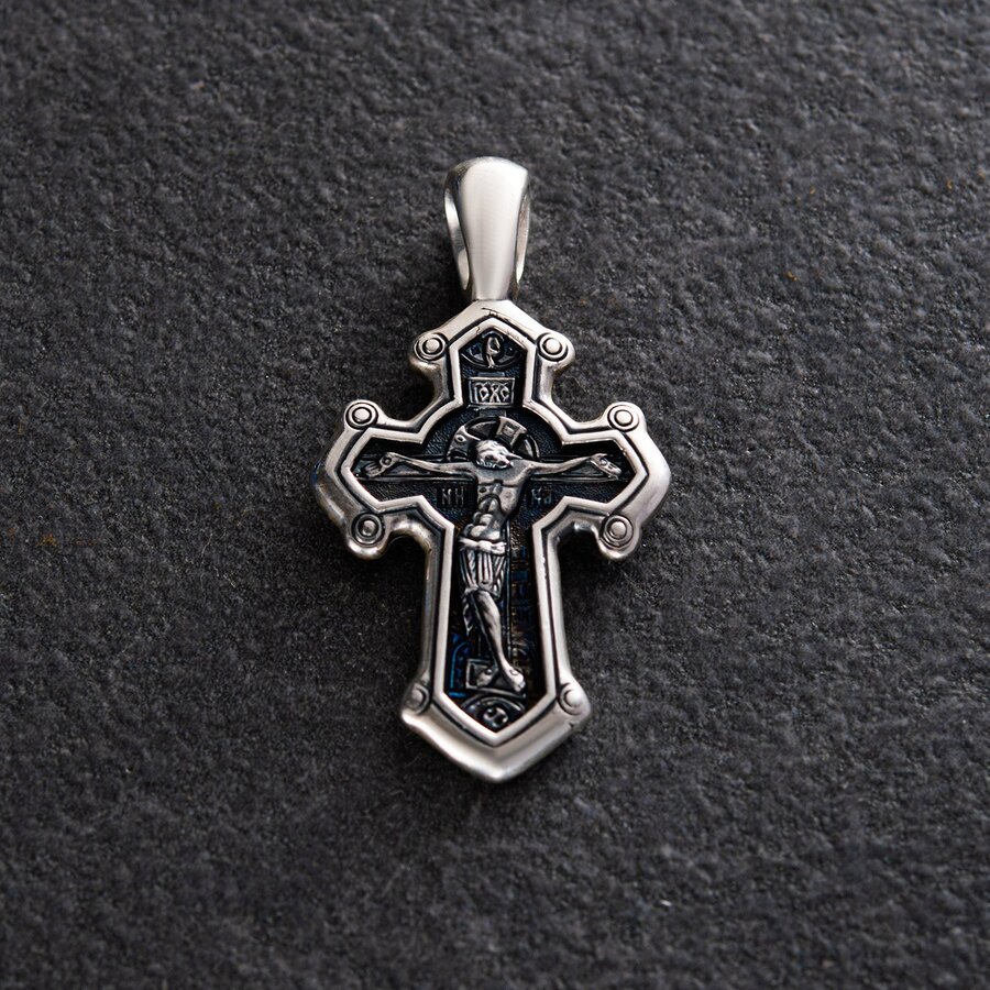 Православный крест (чернение) 13358