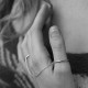 Серебряное двойное кольцо на цепочке 112626