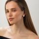 Сережки "Конюшина" в білому золоті с09778