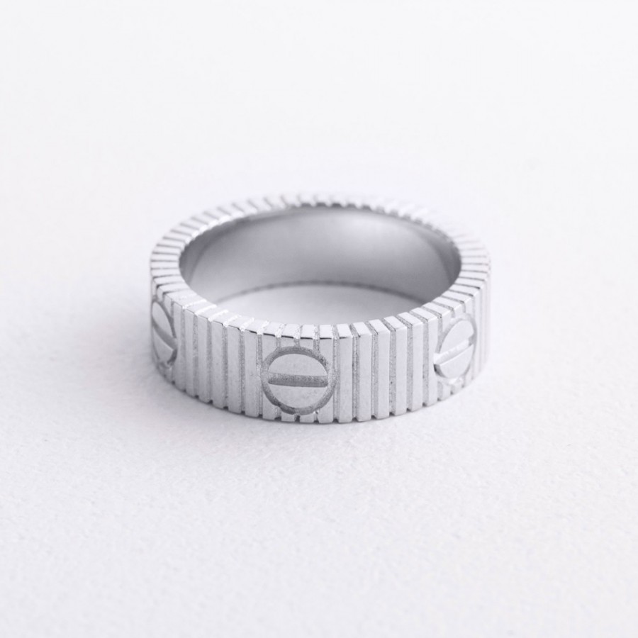 Каблучка "Love" у білому золоті к08423