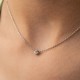 Серебряное колье с фианитом 908-00971