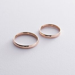 Золотое обручальное кольцо 3 мм (текстурное) обр00409