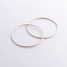 Сережки - кільця в жовтому золоті (5.3 см) с08770