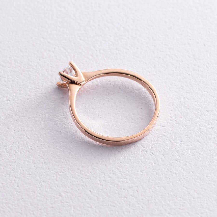 Золотое помолвочное кольцо (циркон Swarovski) к06232