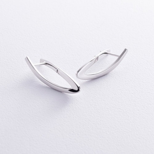 Серьги "Айрис" в белом золоте с05075