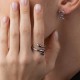 Серебряное кольцо "Змея" 3853