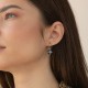 Золоті сережки "Захоплення" з синт. топазом с08572