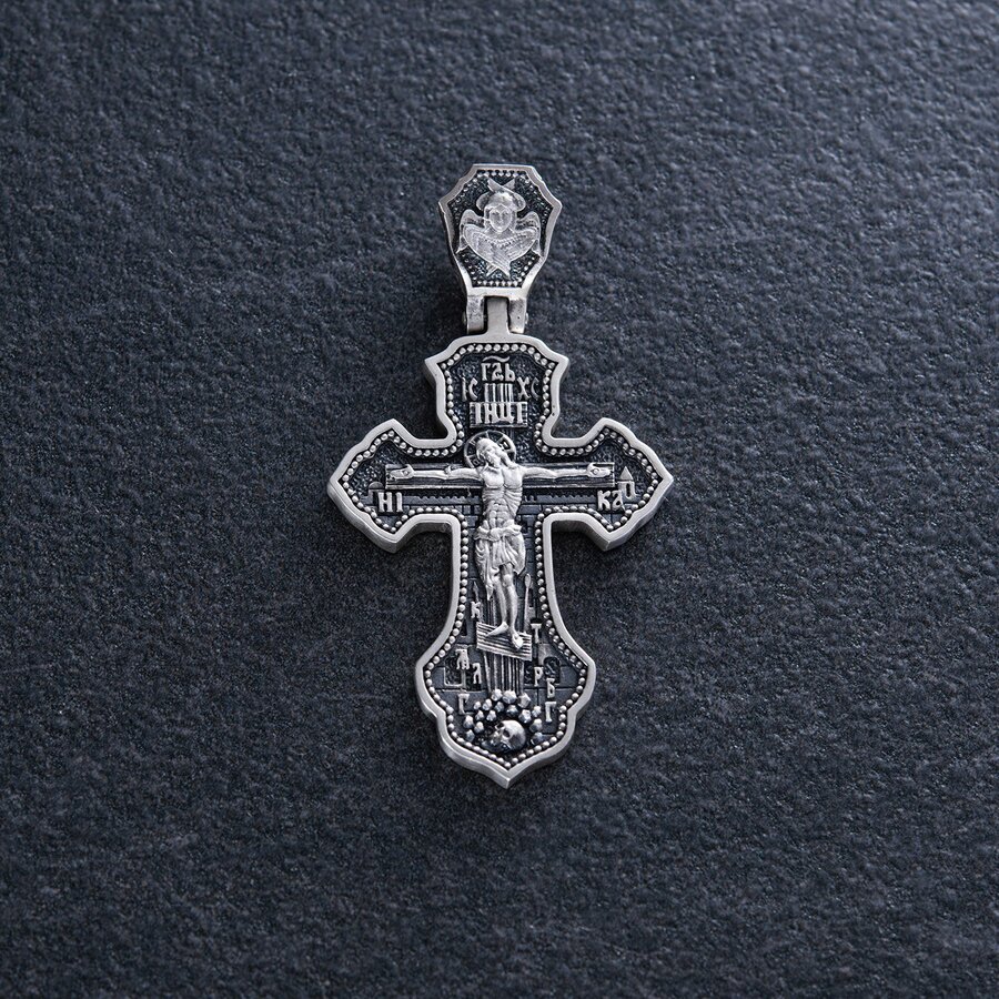 Православный крест "Распятие Христово. Св. Николай Чудотворец" кд-9