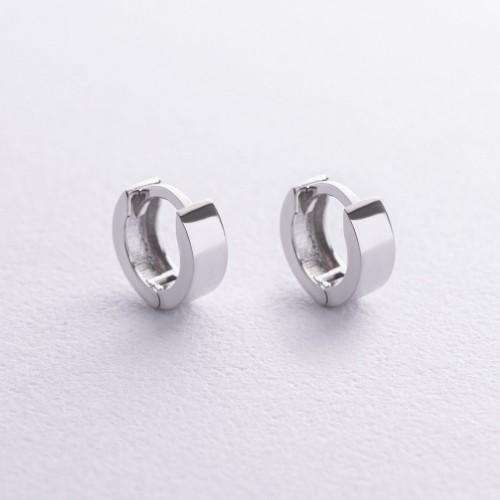 Сережки - кільця у білому золоті mini с08820