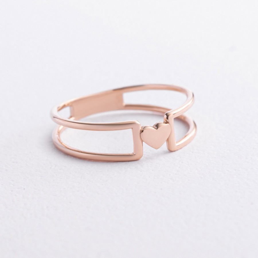Золотое кольцо "Сердечко" к08480