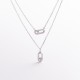 Двойное серебряное колье с фианитами 908-01278