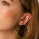 Сережки - кільця в жовтому золоті (5.3 см) с08770