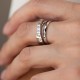 Каблучка "Love" у білому золоті к07432