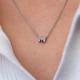 Серебряное колье с буквой "М" с фианитами 1103 М