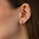 Серебряные серьги с розовыми синтетическими сапфирами 2580/1р-PSPH