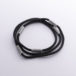 Срібний шнурок зі срібними вставками "Молитва" 1094шн