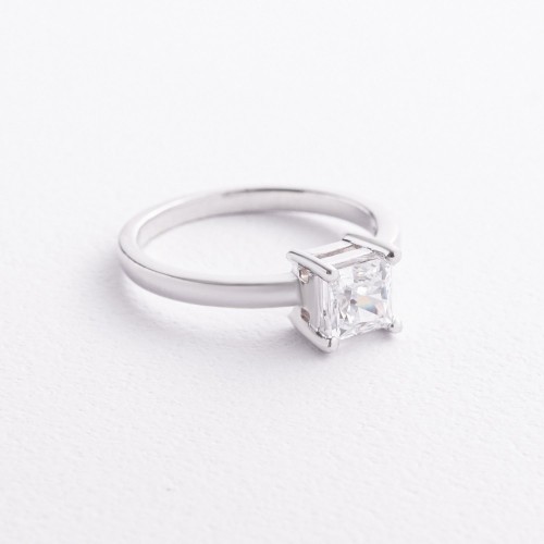 Серебряное кольцо с фианитом 1973/1р-СZ