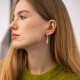 Серебряные серьги - капельки "Clio" 1514