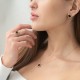 Серьги "Клевер" в желтом золоте (оникс) с07509