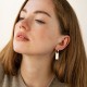 Серьги "Agata" в красном золоте с09672