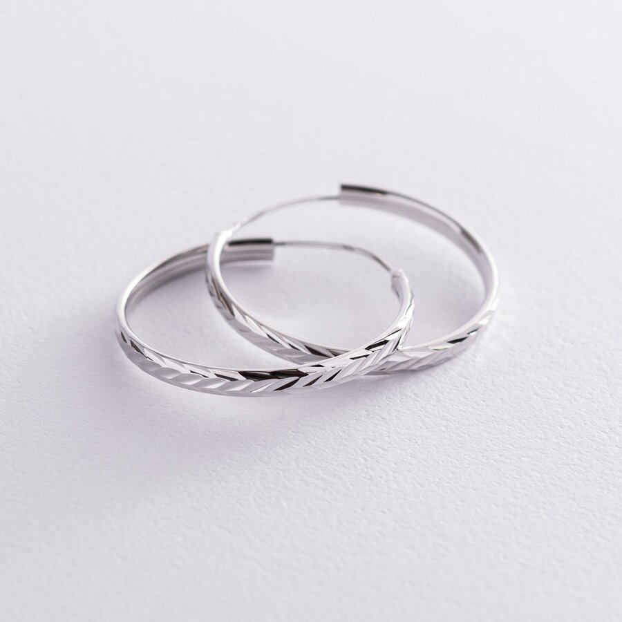 Сережки - кільця в сріблі (2.0 см) 122949