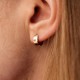 Сережки - кільця в жовтому золоті mini с08822
