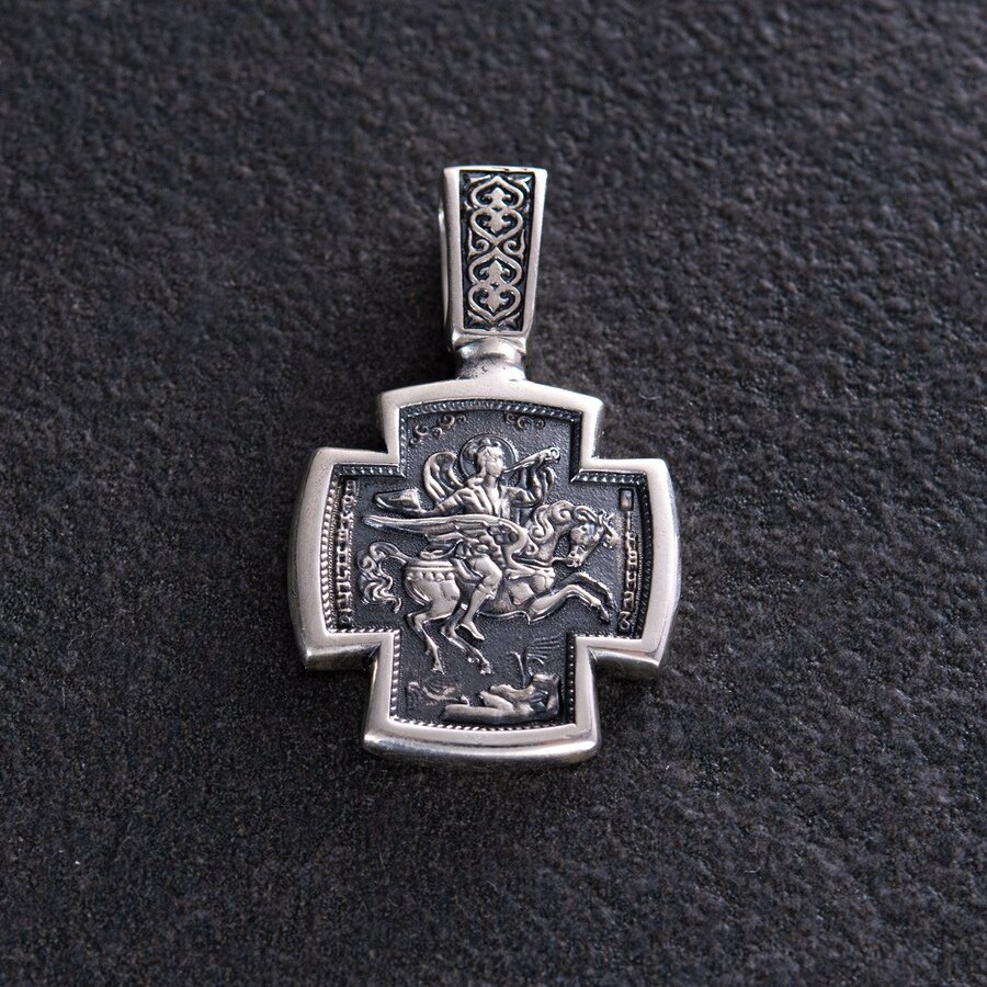 Срібний хрестик Архангел Михаїл 131191
