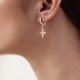 Серьги "Клевер" в желтом золоте с07107