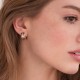 Серьги "Ассоль" из красного, желтого и белого золота с07373