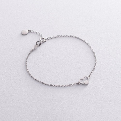 Серебряный браслет "Сердечко" 2093