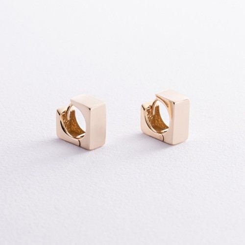 Серьги "Риск" в желтом золоте с06953