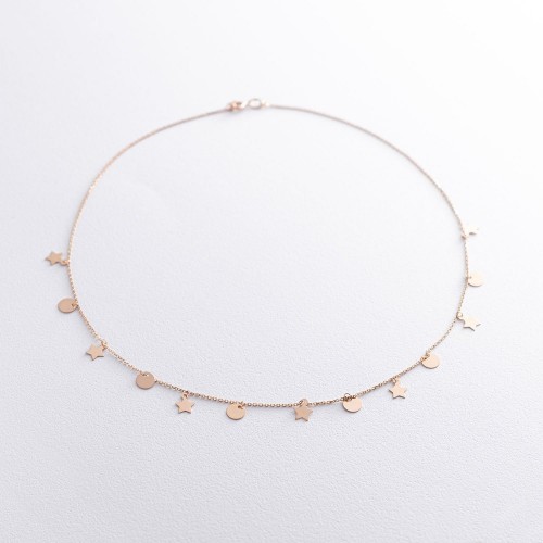 Золоте кольє "Монетки та зірочки" кол01739