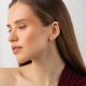Золотые серьги с фианитами с09135