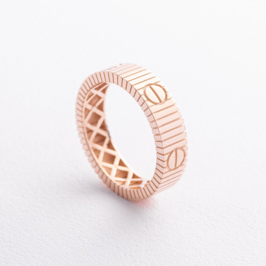 Кольцо "Love" в красном золоте к08451