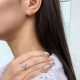 Золотые серьги-гвоздики "Клевер" с05354