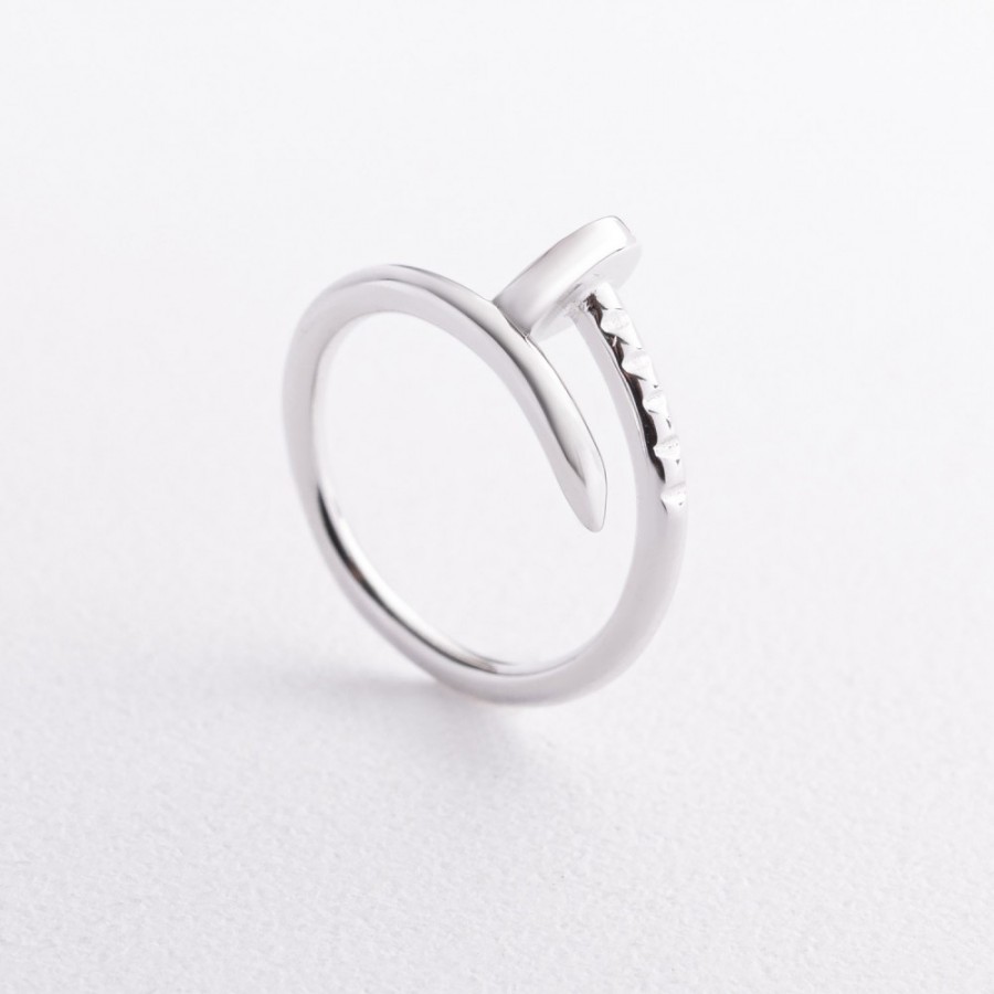 Серебряное кольцо "Гвоздь" 112701