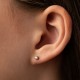Серебряные серьги - пусеты с фианитами mini 902-00091