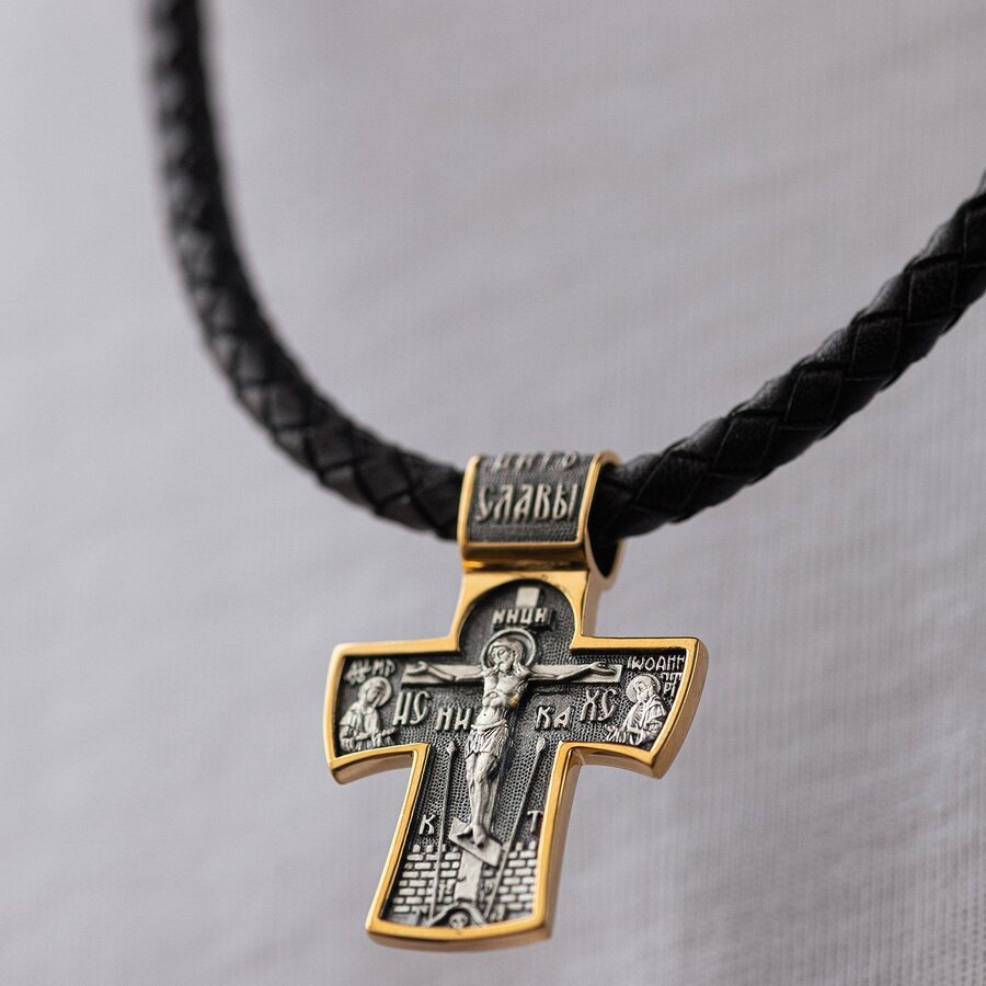 Срібний хрест (чорніння, позолота) 132559