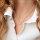 Серебряное колье с буквой "А" с фианитами 1103 А