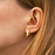 Сережки - кільця "Eleonora" у жовтому золоті с09270