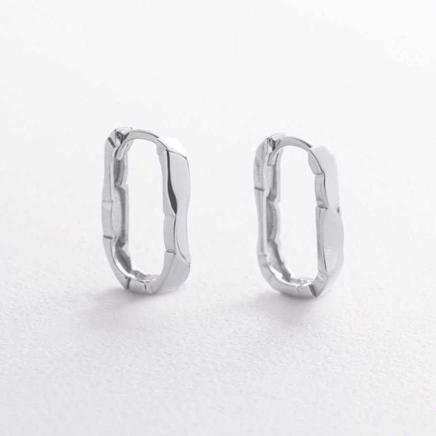 Серьги "Violet" в белом золоте mini с09741