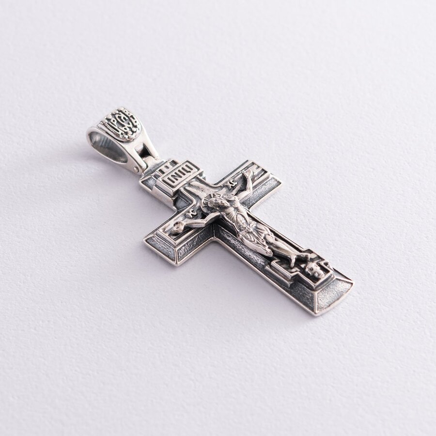 Серебряный православный крест 133097