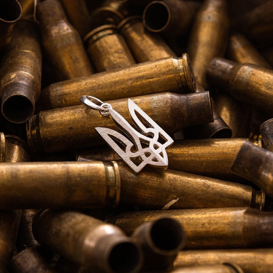 Серебряный кулон "Герб Украины - Тризуб" 133138