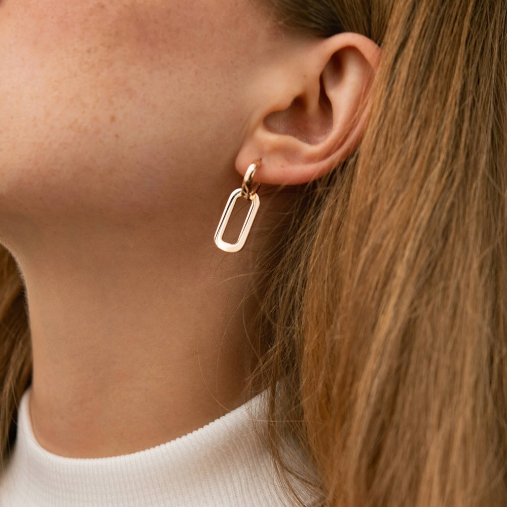 Сережки "Roxana" у червоному золоті с09203 Сережки "Roxana" у червоному золоті с09203