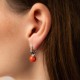 Серьги с кораллом (белое золото) с08741
