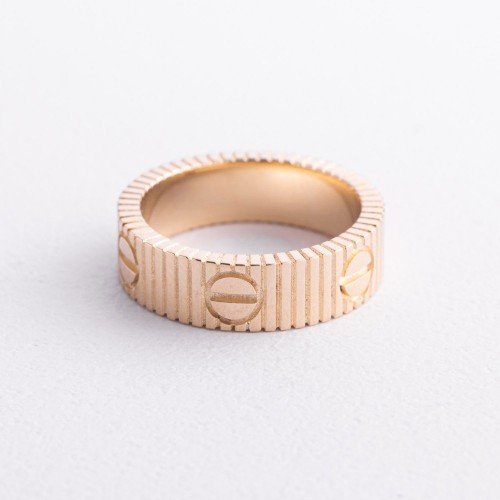 Каблучка "Love" у жовтому золоті к08421