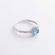 Серебряное кольцо с кварцом и фианитами 1867/1р-QSWB